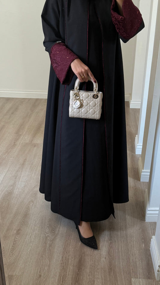 Maroon abaya