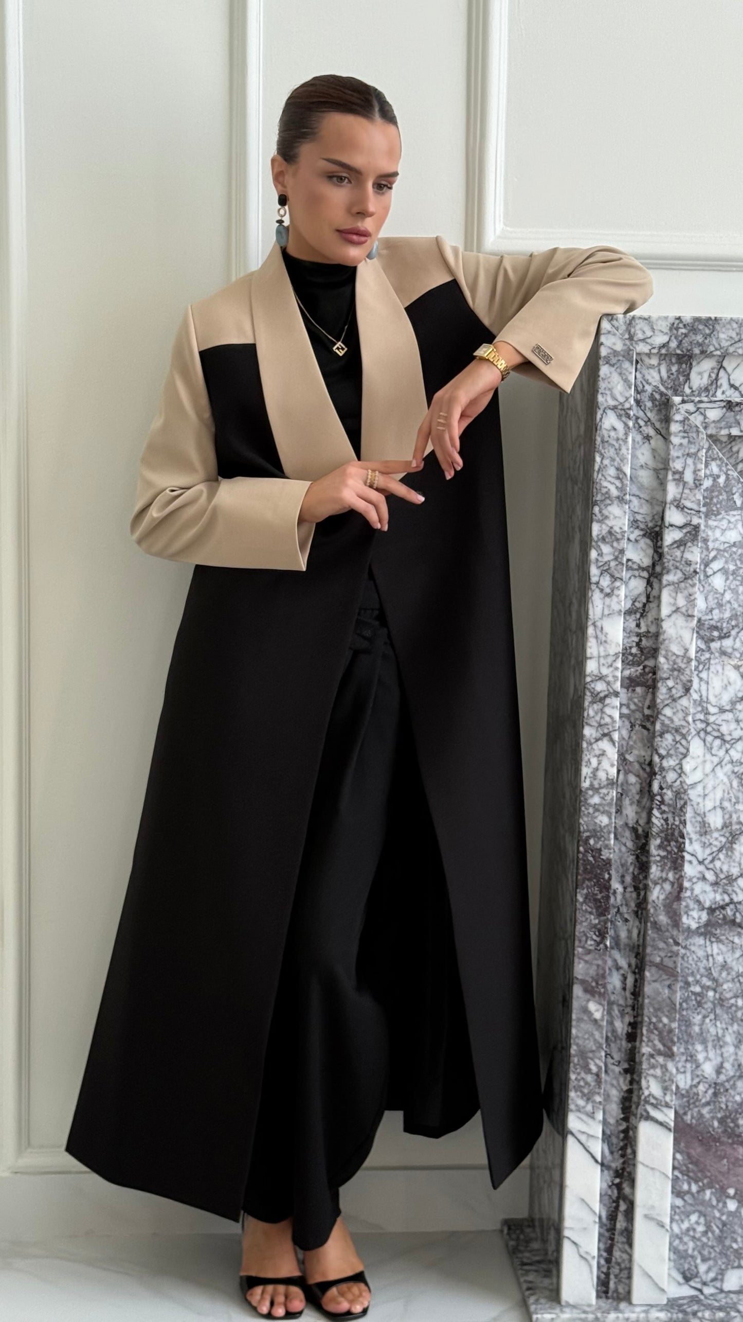 Beige Contrast Blazer