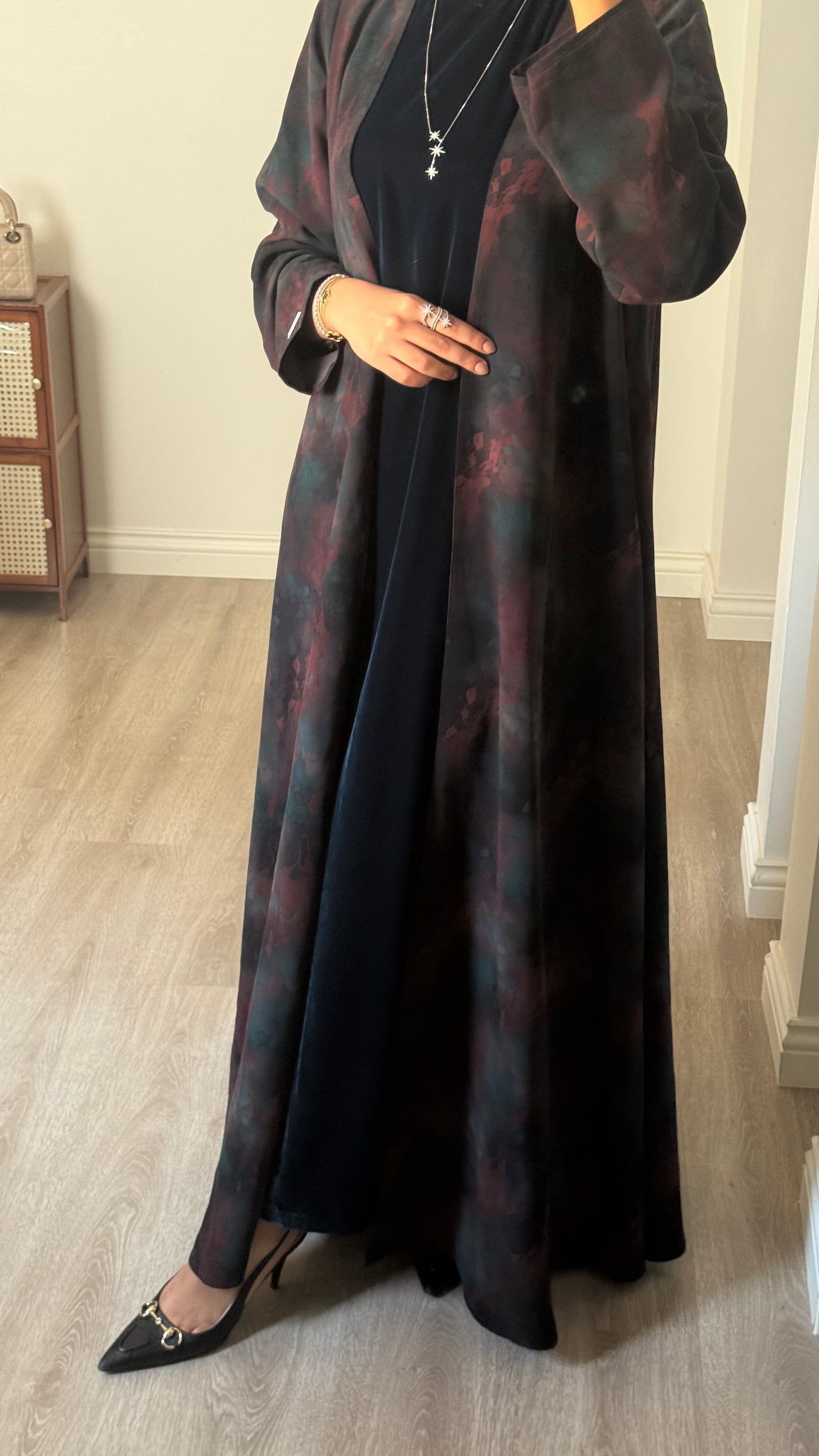 Deep forest Mist abaya + Dress