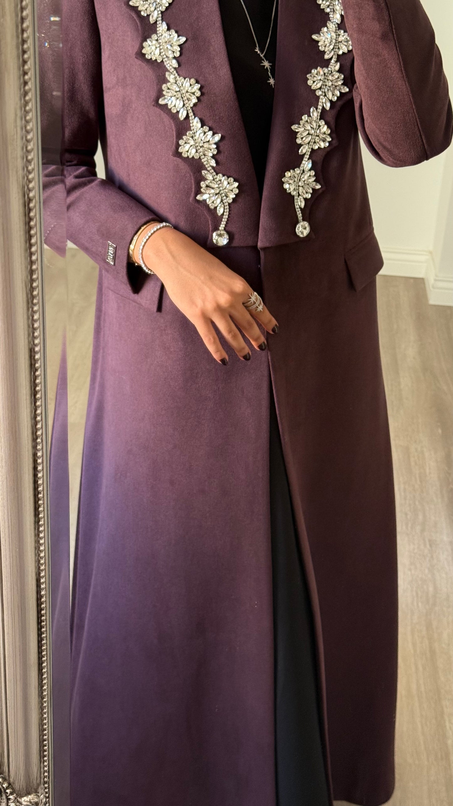 Crystal bloom winter blazer