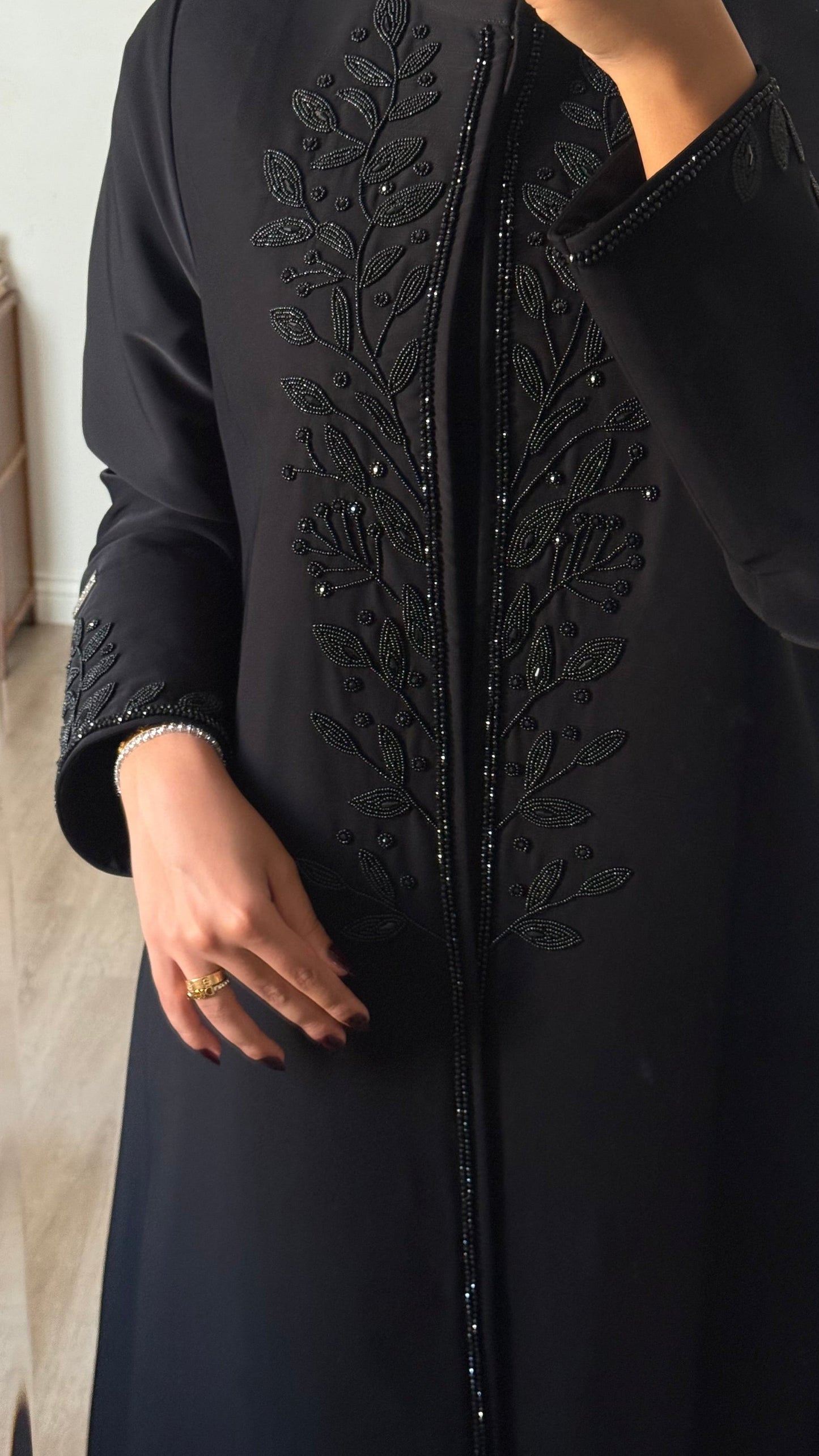 Leaf - Black Abaya