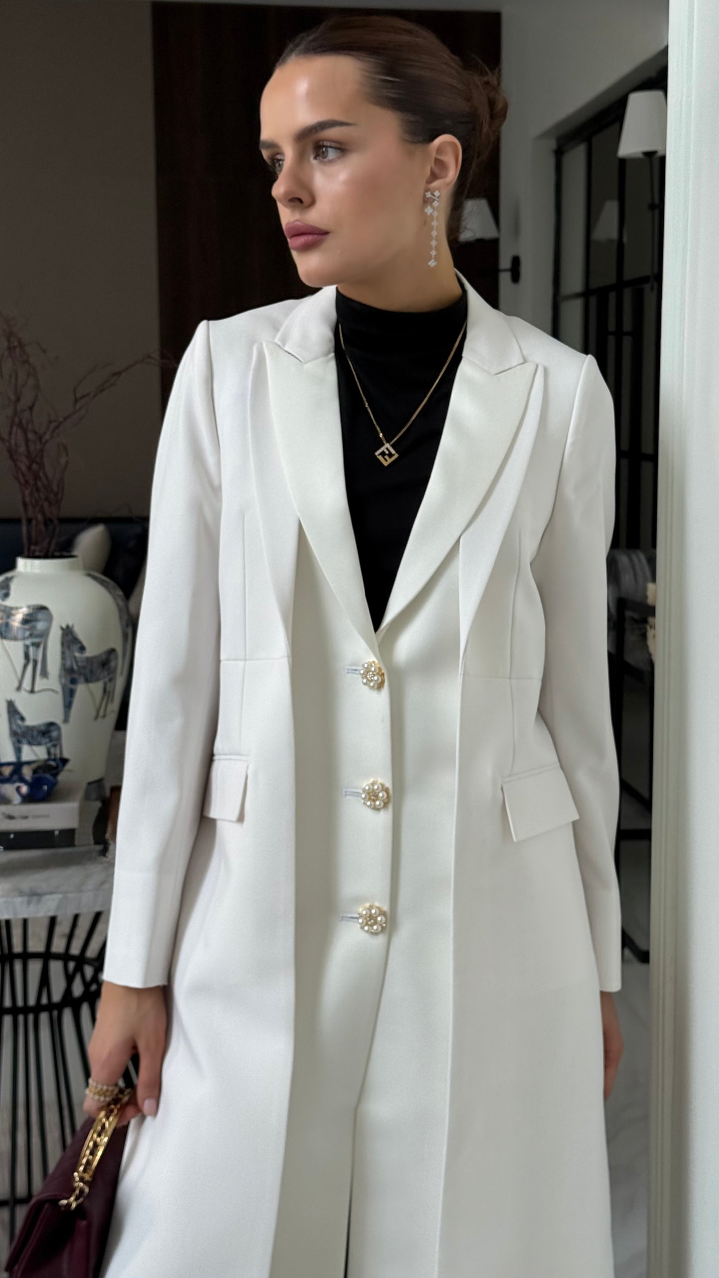 Pearl white Blazer