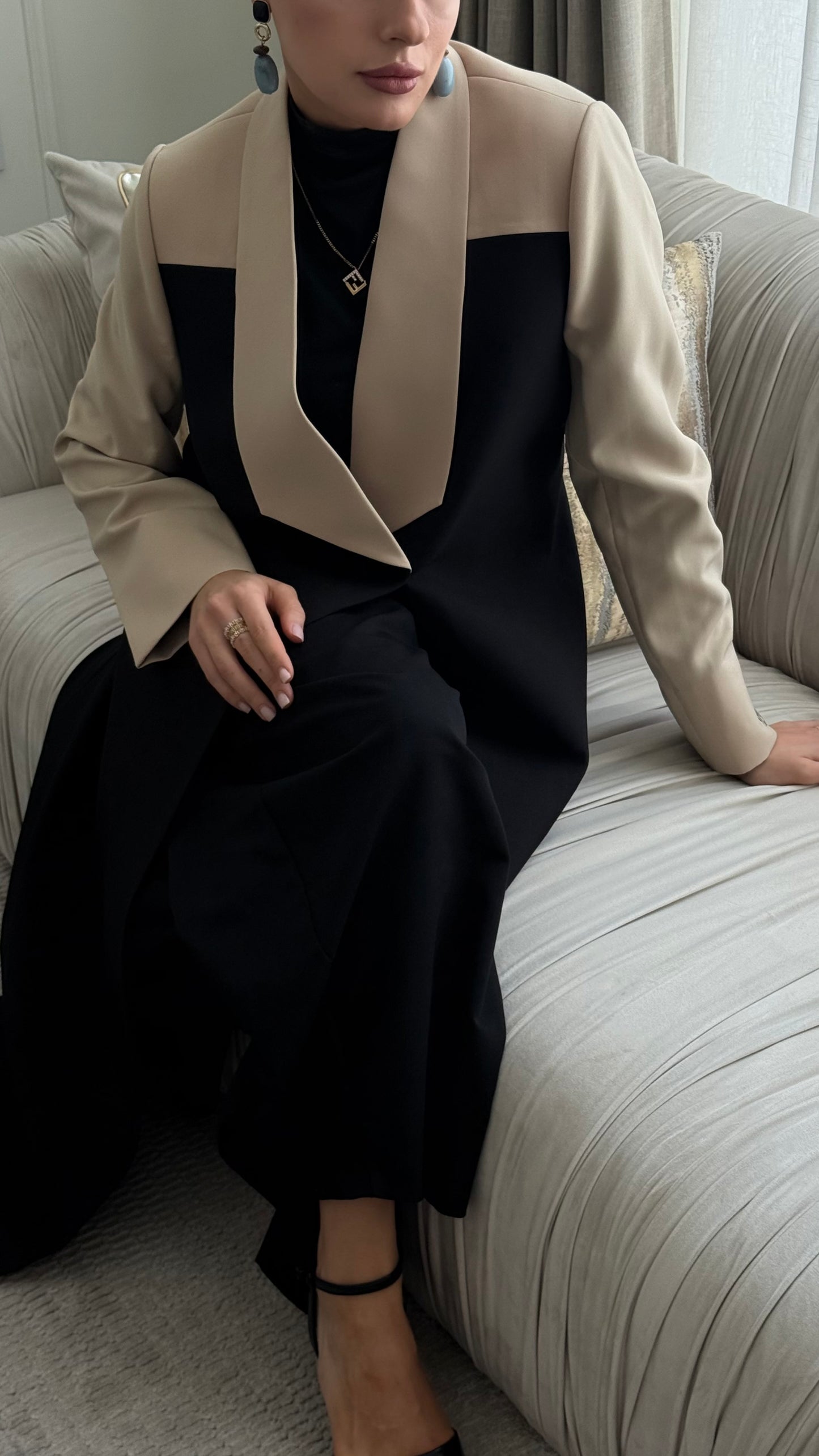Beige Contrast Blazer