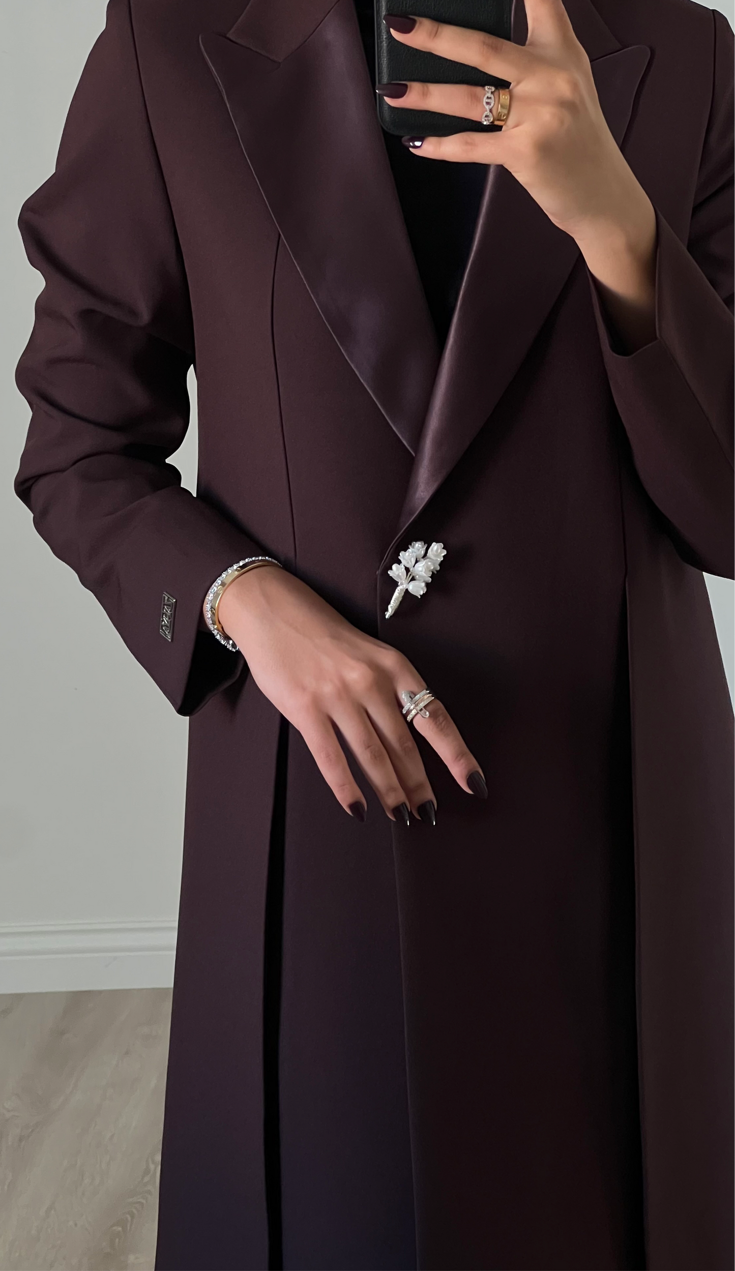 The dark cocoa blazer