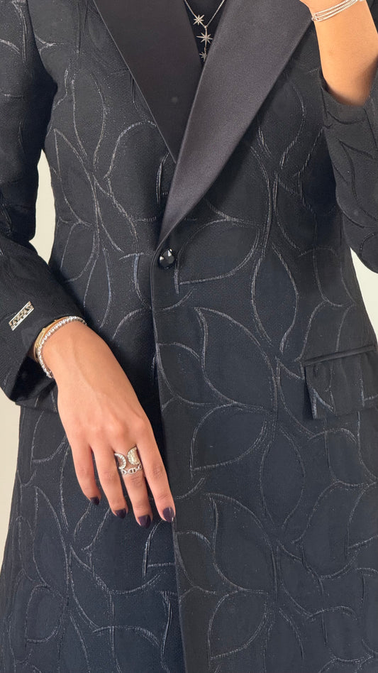Black Leaf Jacquard