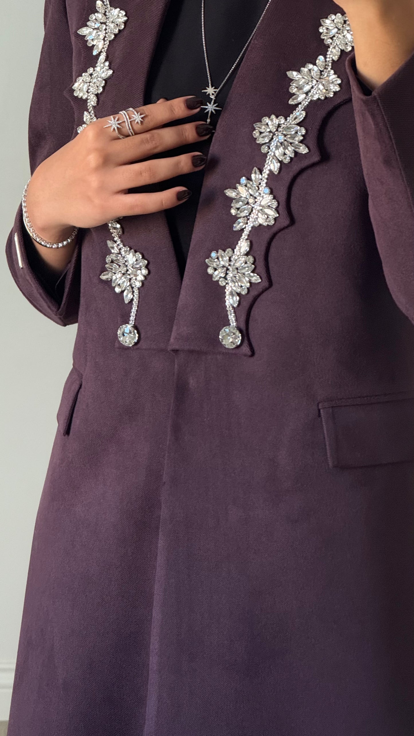 Crystal bloom winter blazer