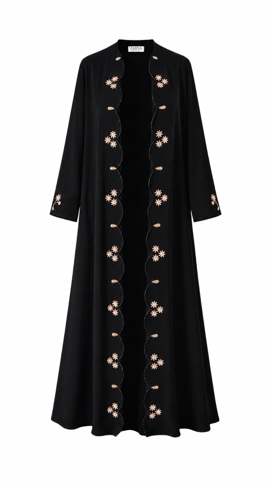 Midnight bloom abaya