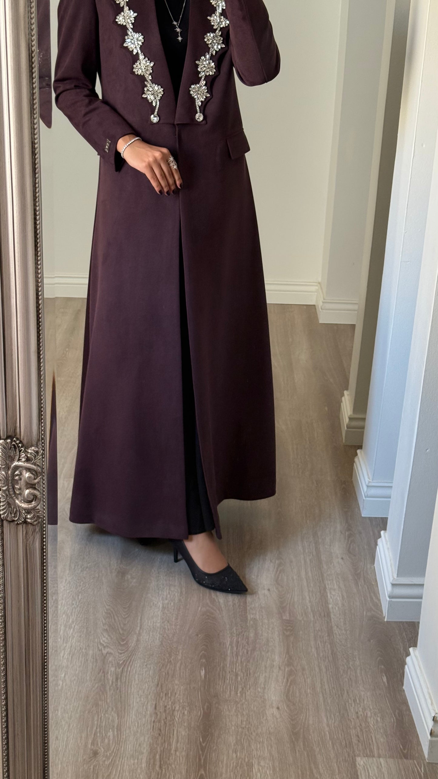 Crystal bloom winter blazer