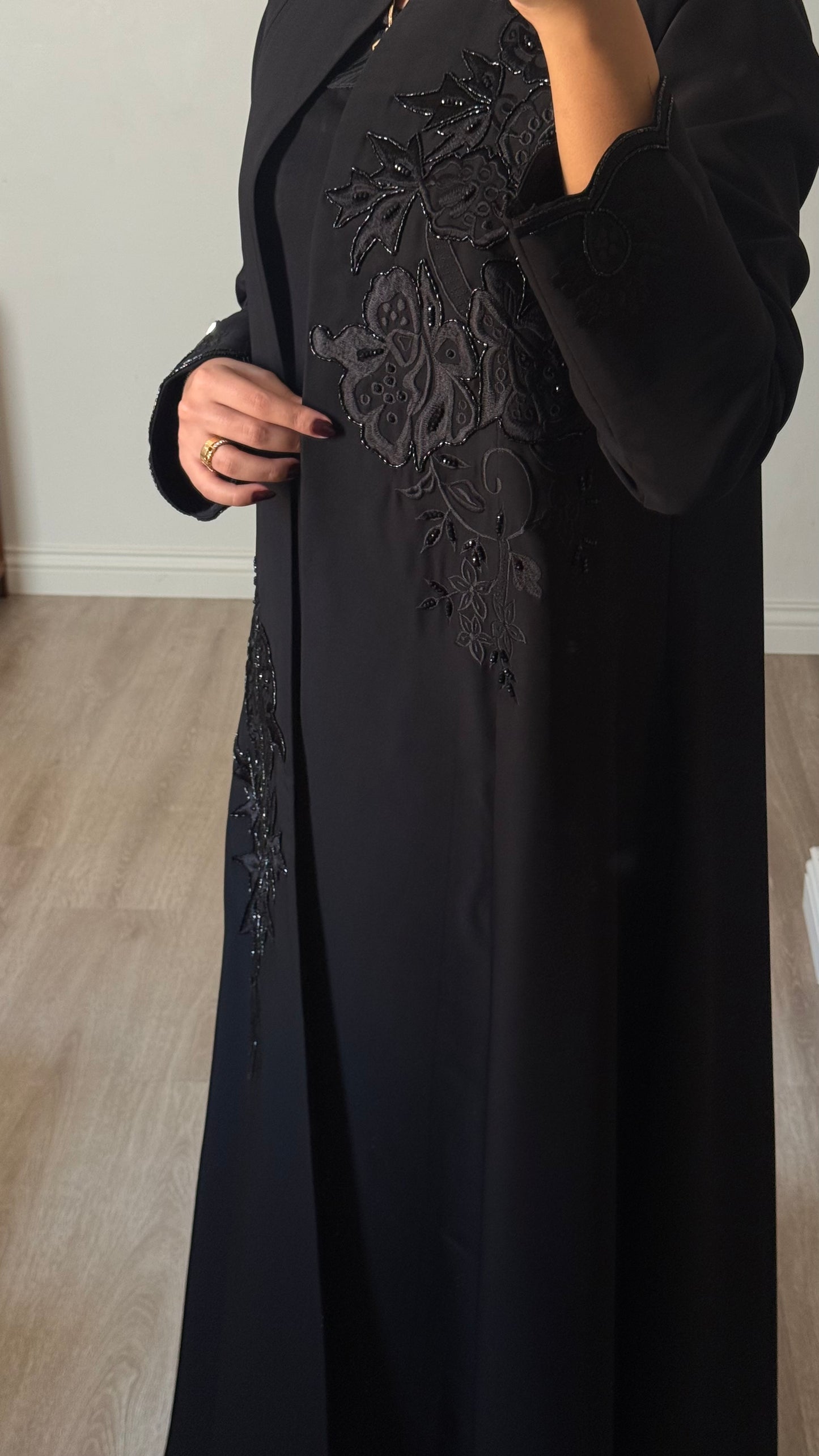 Bloom - Black Abaya