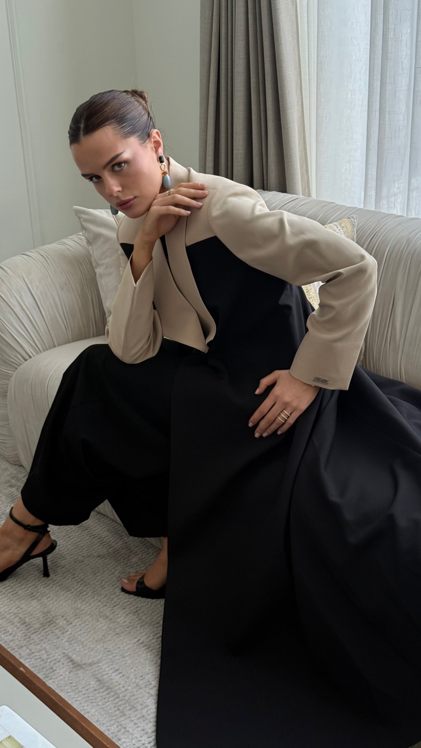 Beige Contrast Blazer