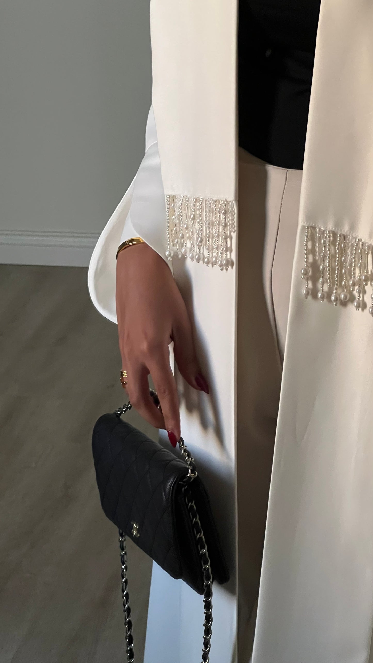 White Pearl abaya