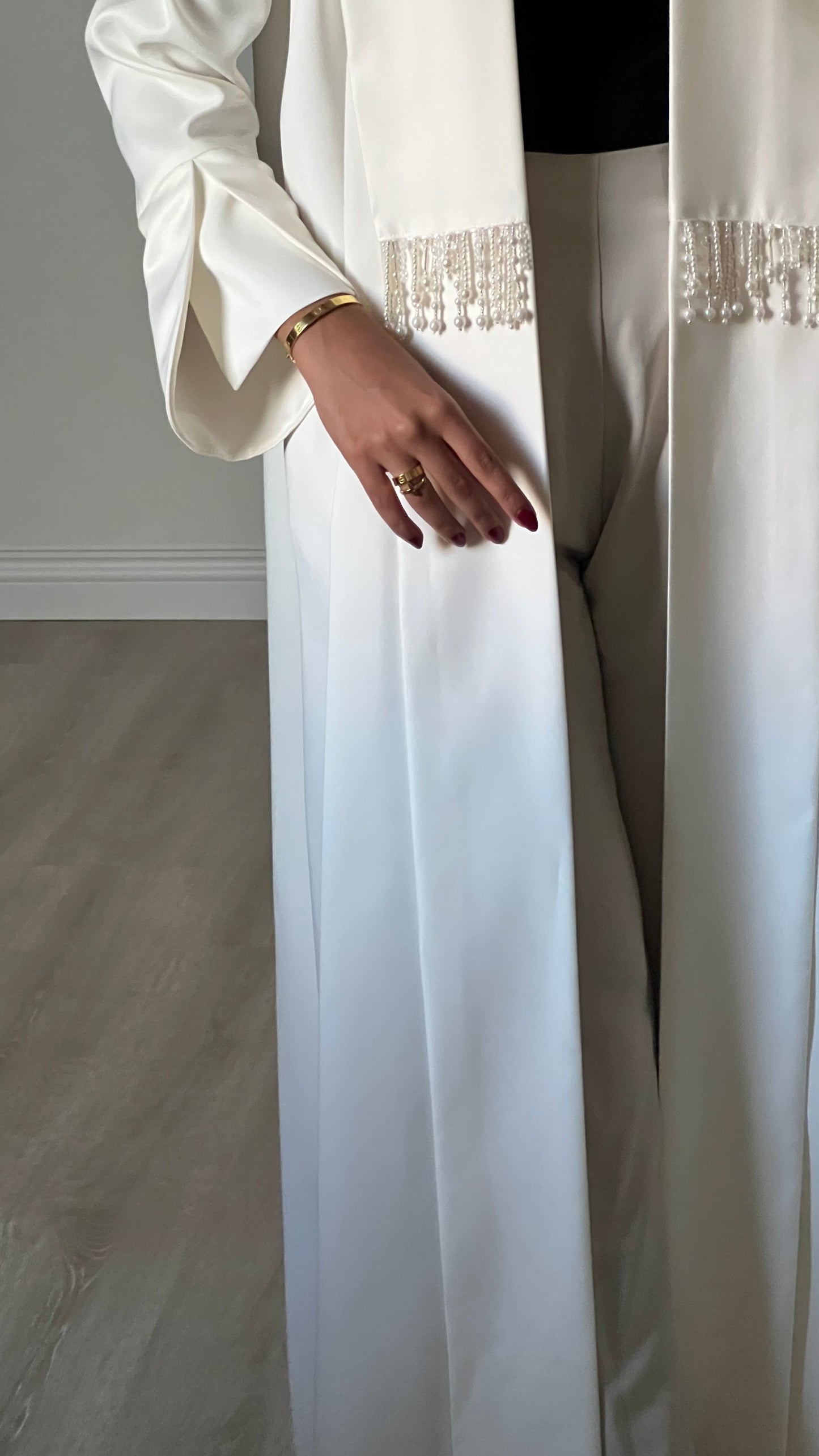 White Pearl abaya