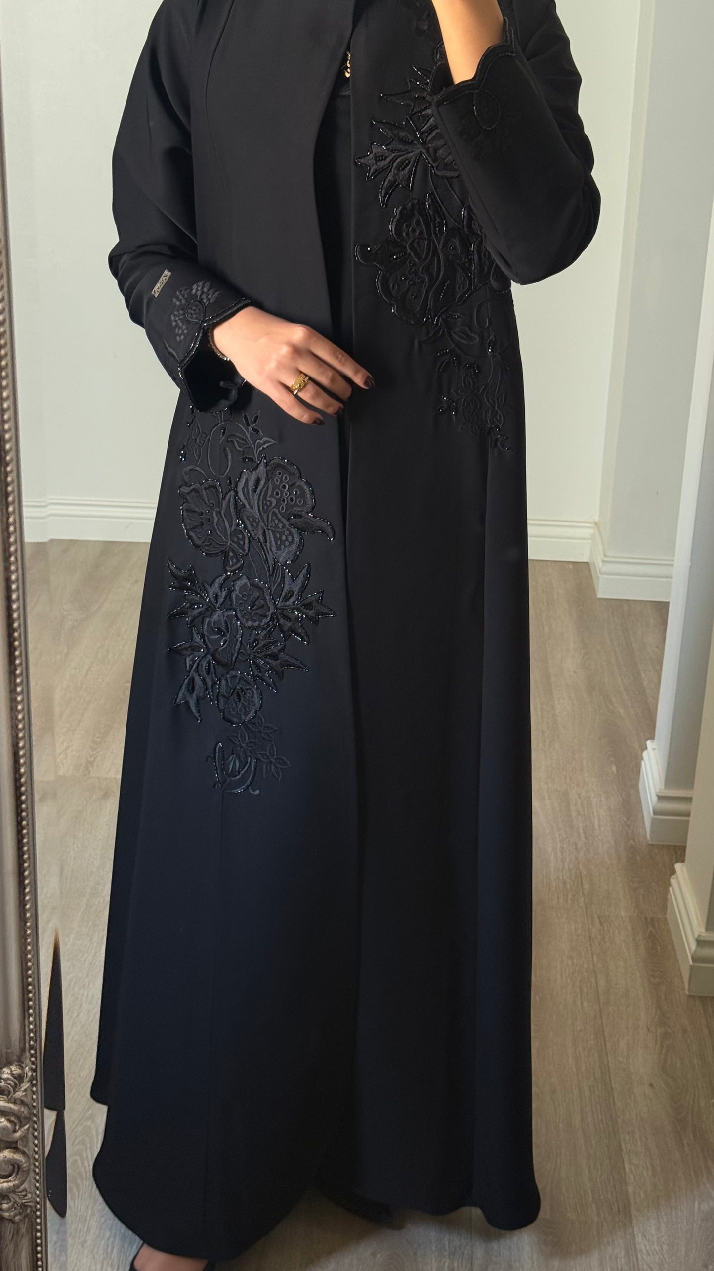 Bloom - Black Abaya