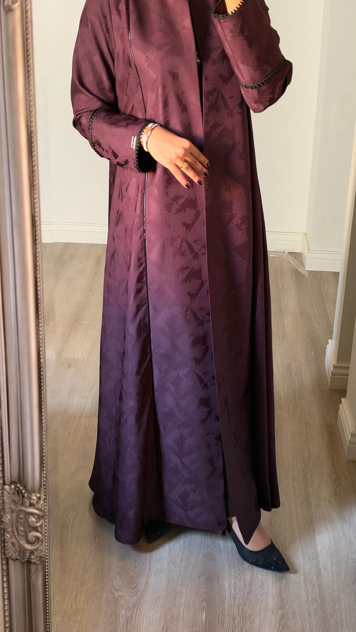 Burgundy Abaya