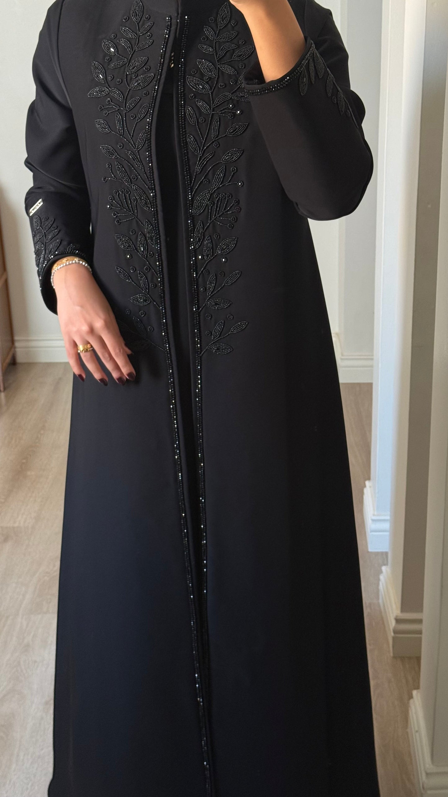 Leaf - Black Abaya