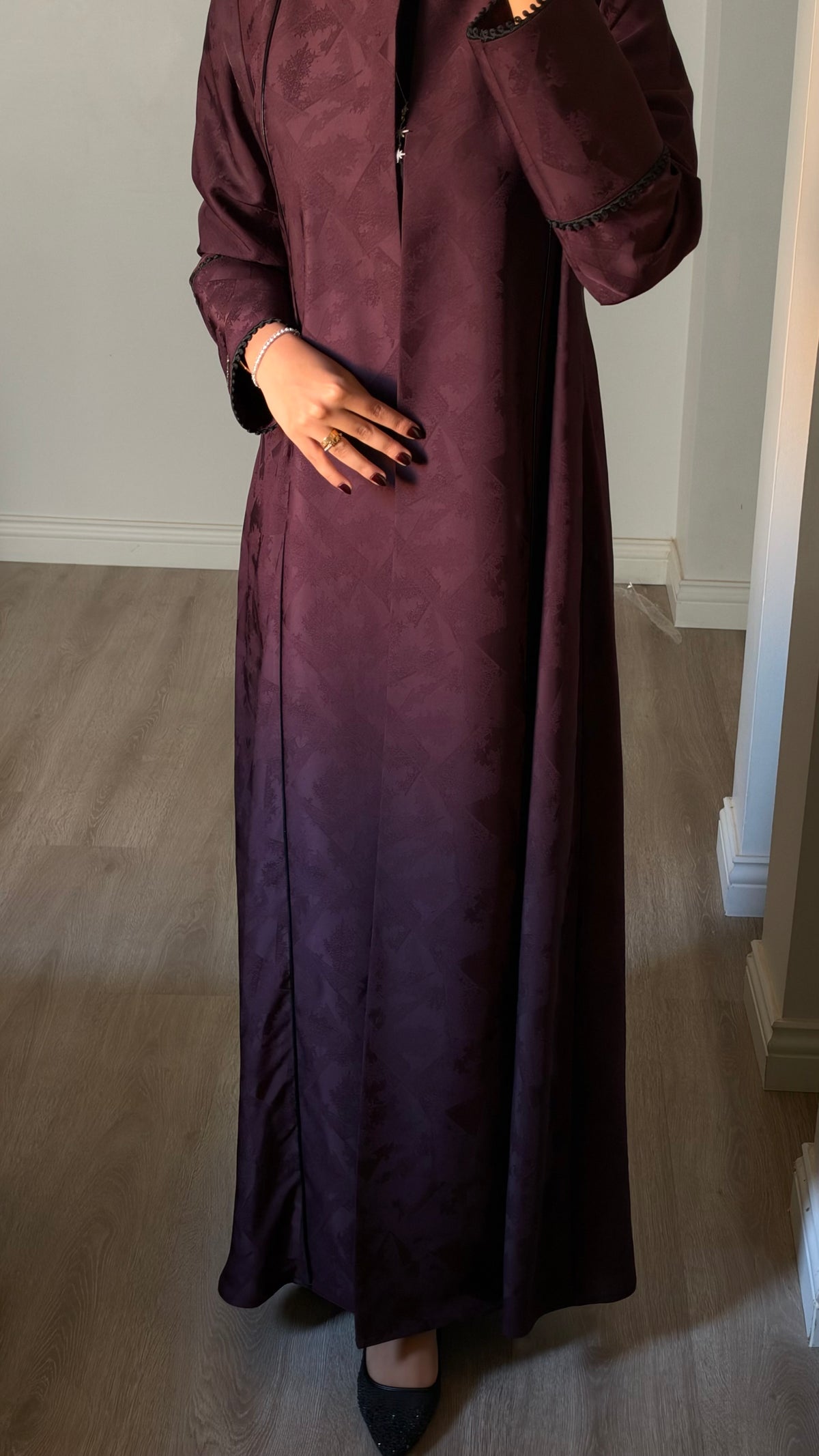 Burgundy Abaya