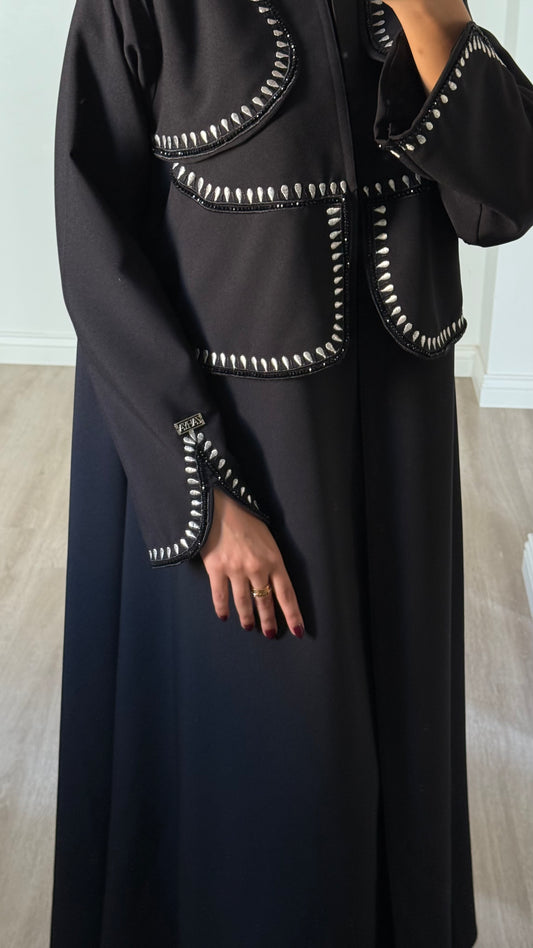 Silver abaya