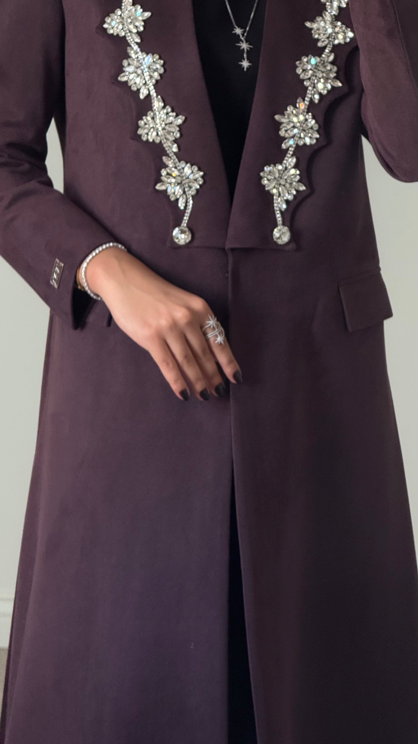 Crystal bloom winter blazer