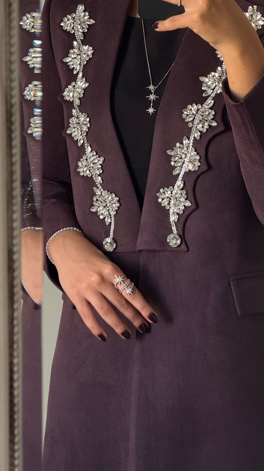 Crystal bloom winter blazer