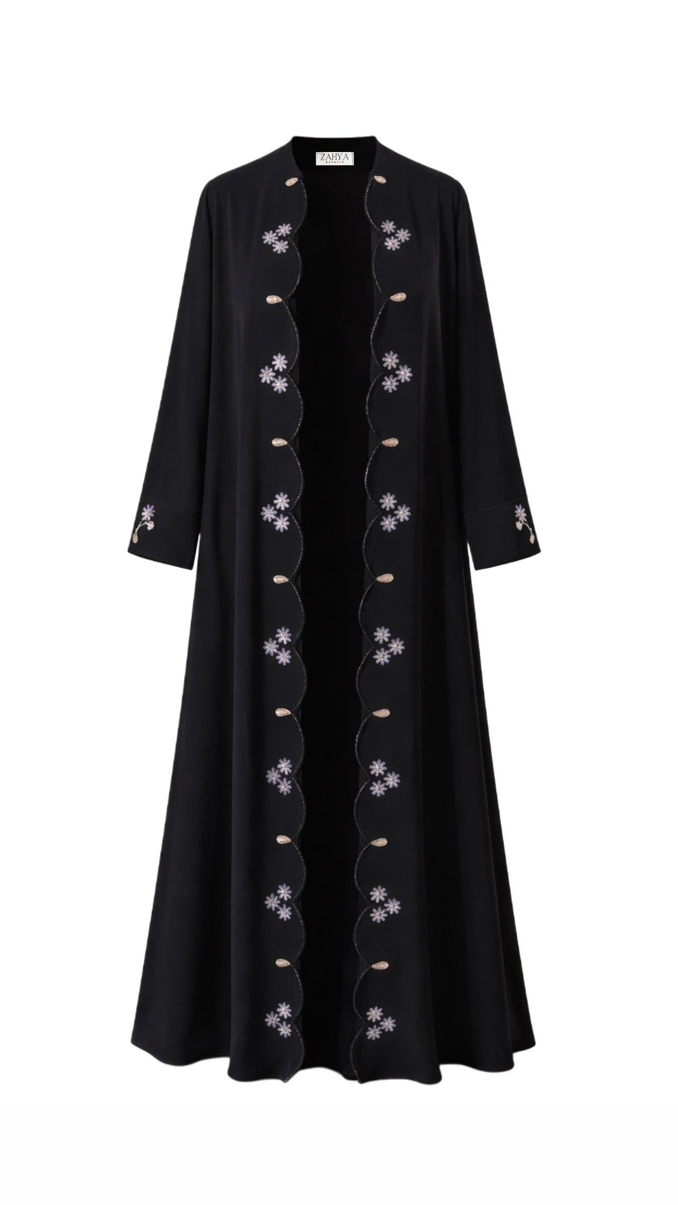 Midnight bloom abaya