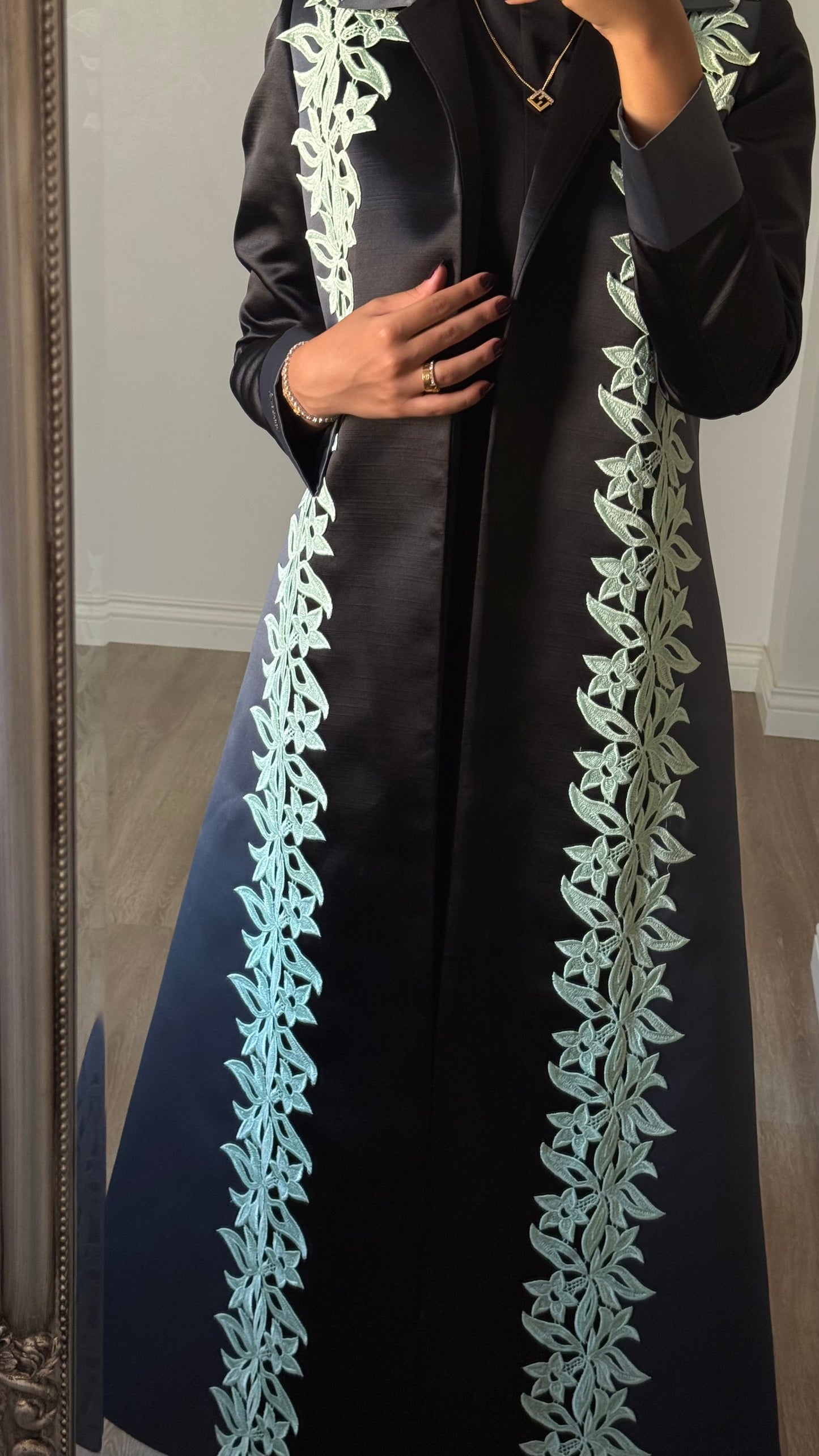 Floral Lace Blazer - Green