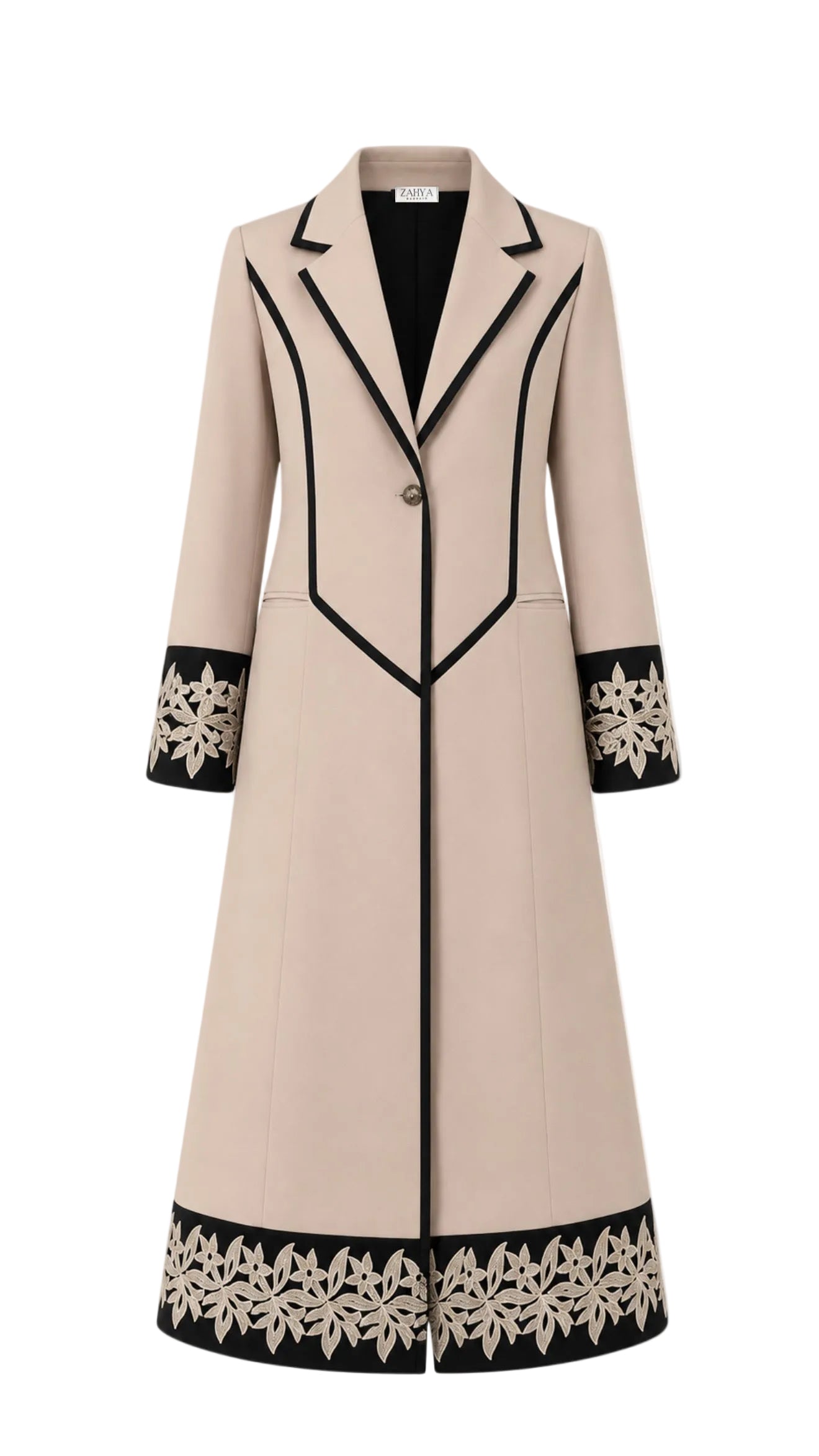 Outline Lace Blazer - Beige