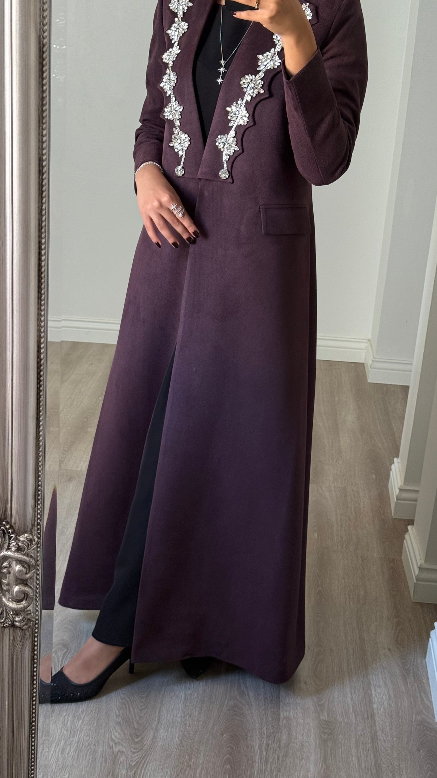 Crystal bloom winter blazer