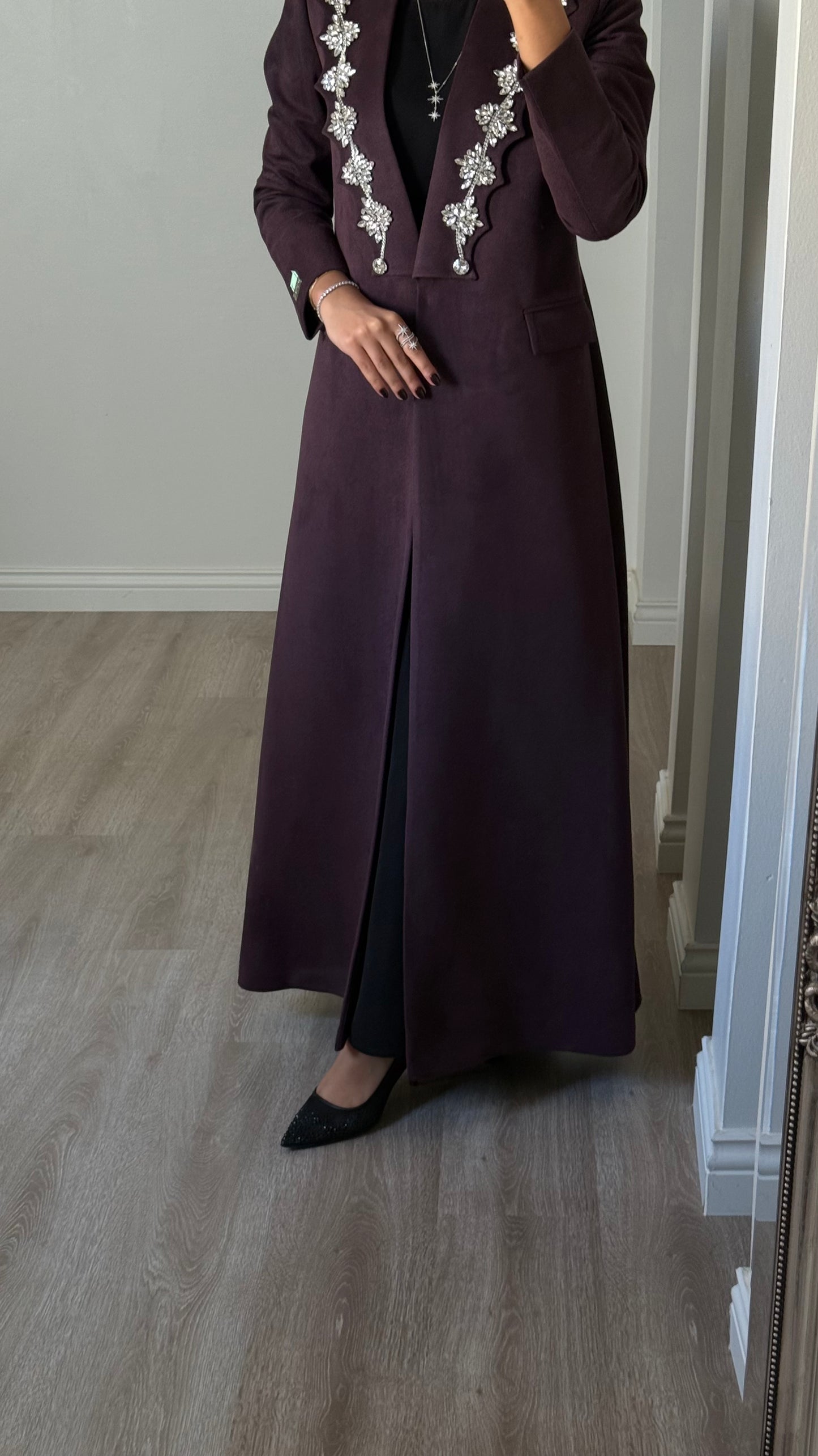 Crystal bloom winter blazer