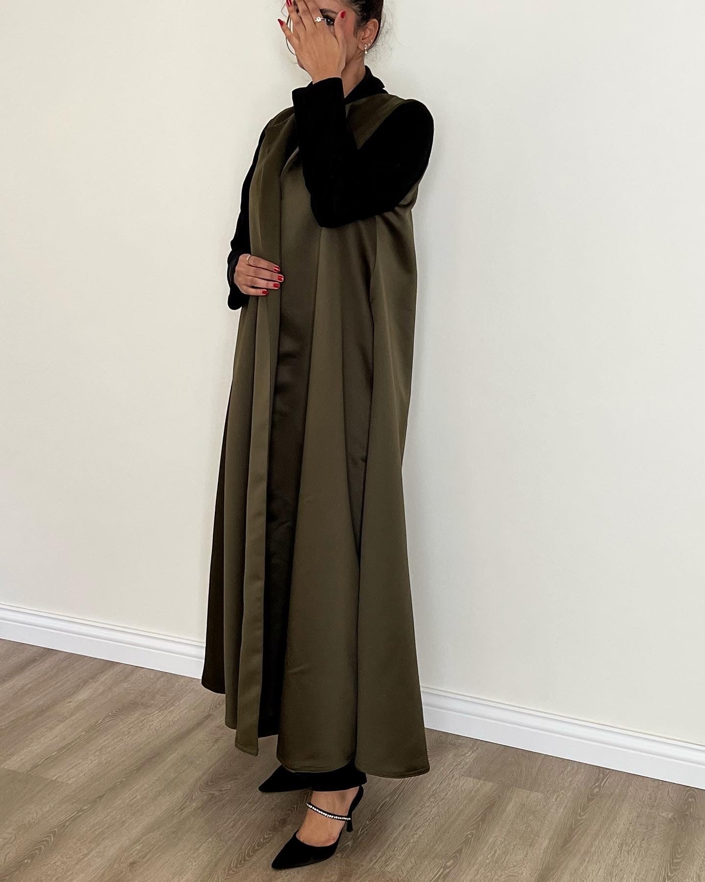 Olive green abaya