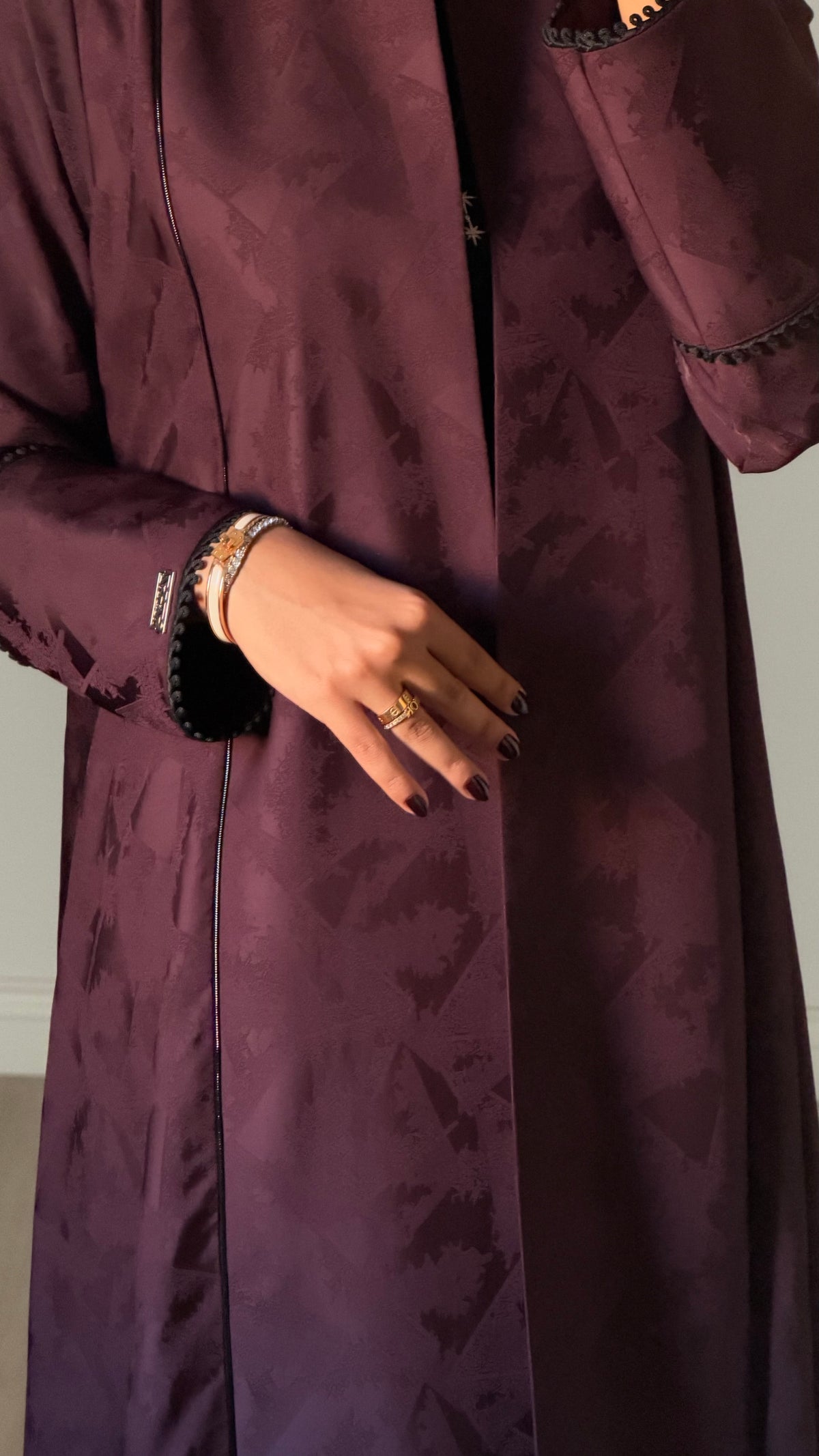Burgundy Abaya