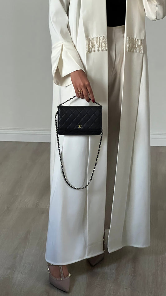 White Pearl abaya