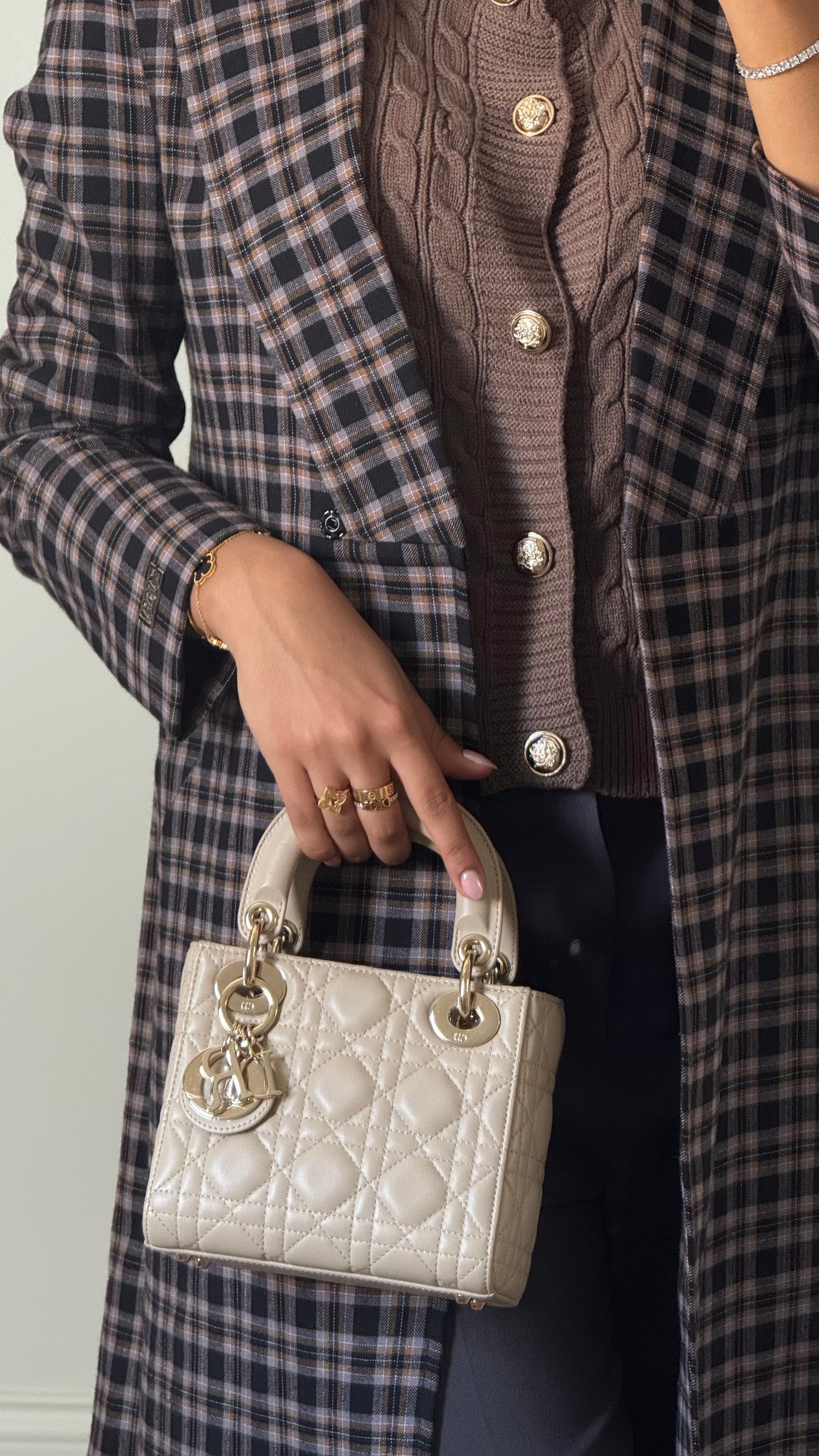 Heritage Check Coat -Brown