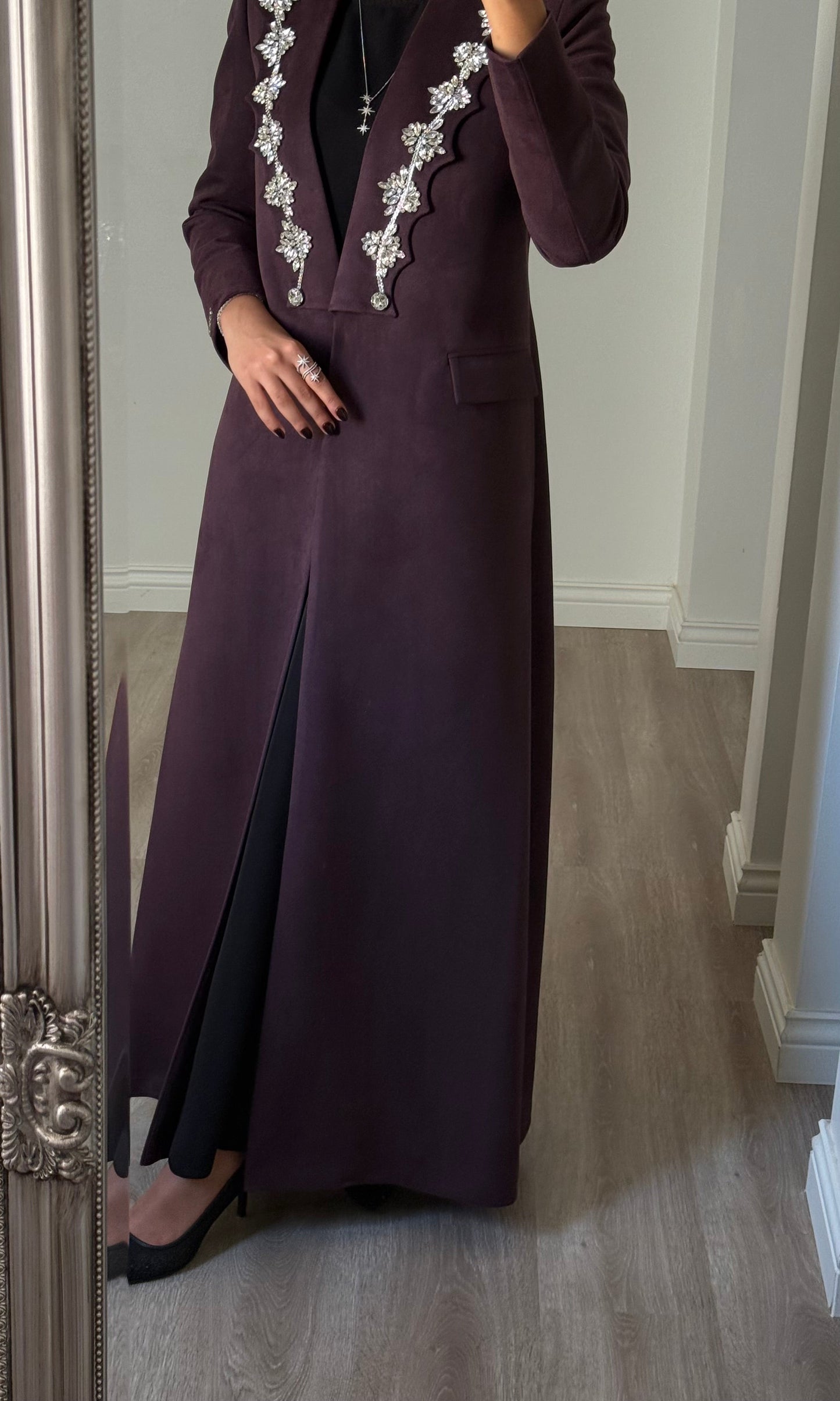 Crystal bloom winter blazer