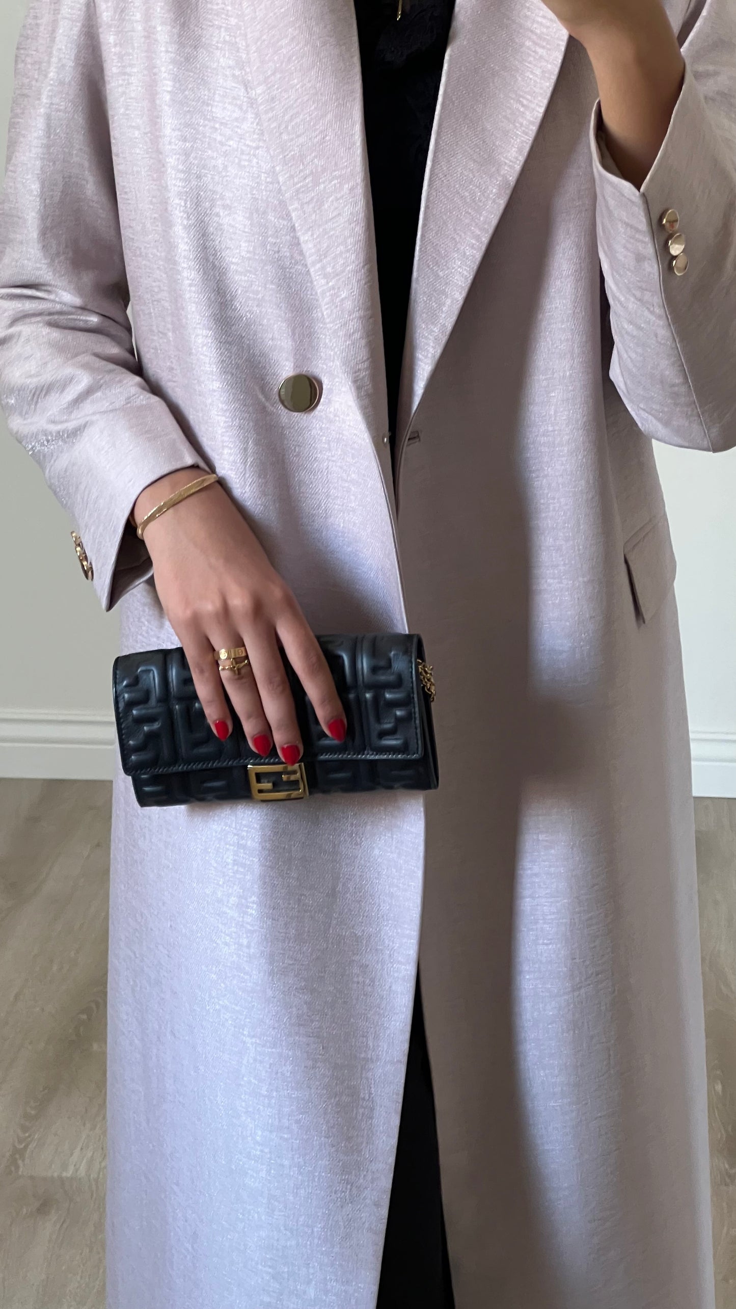 Mauve crystal blazer