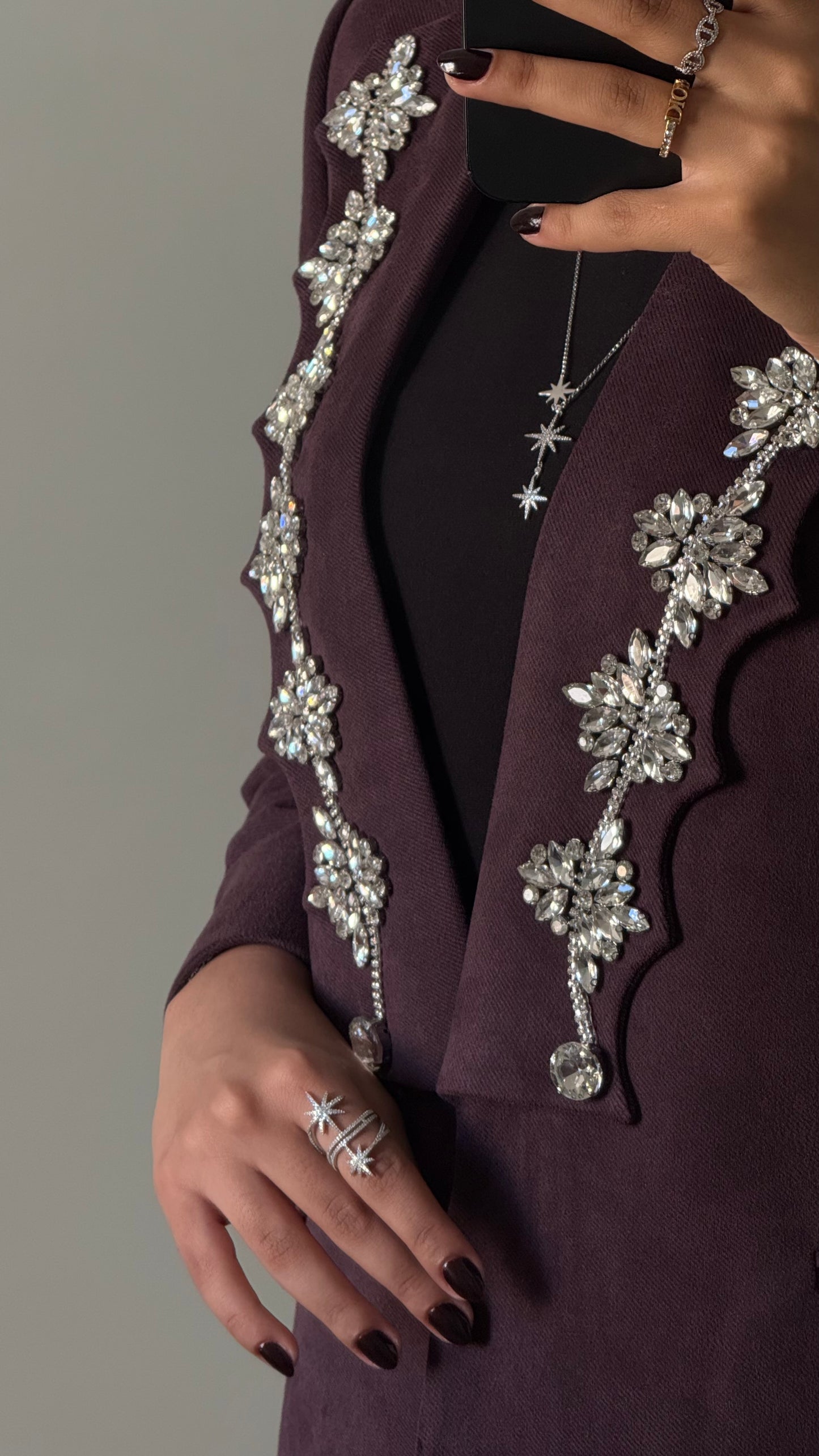 Crystal bloom winter blazer