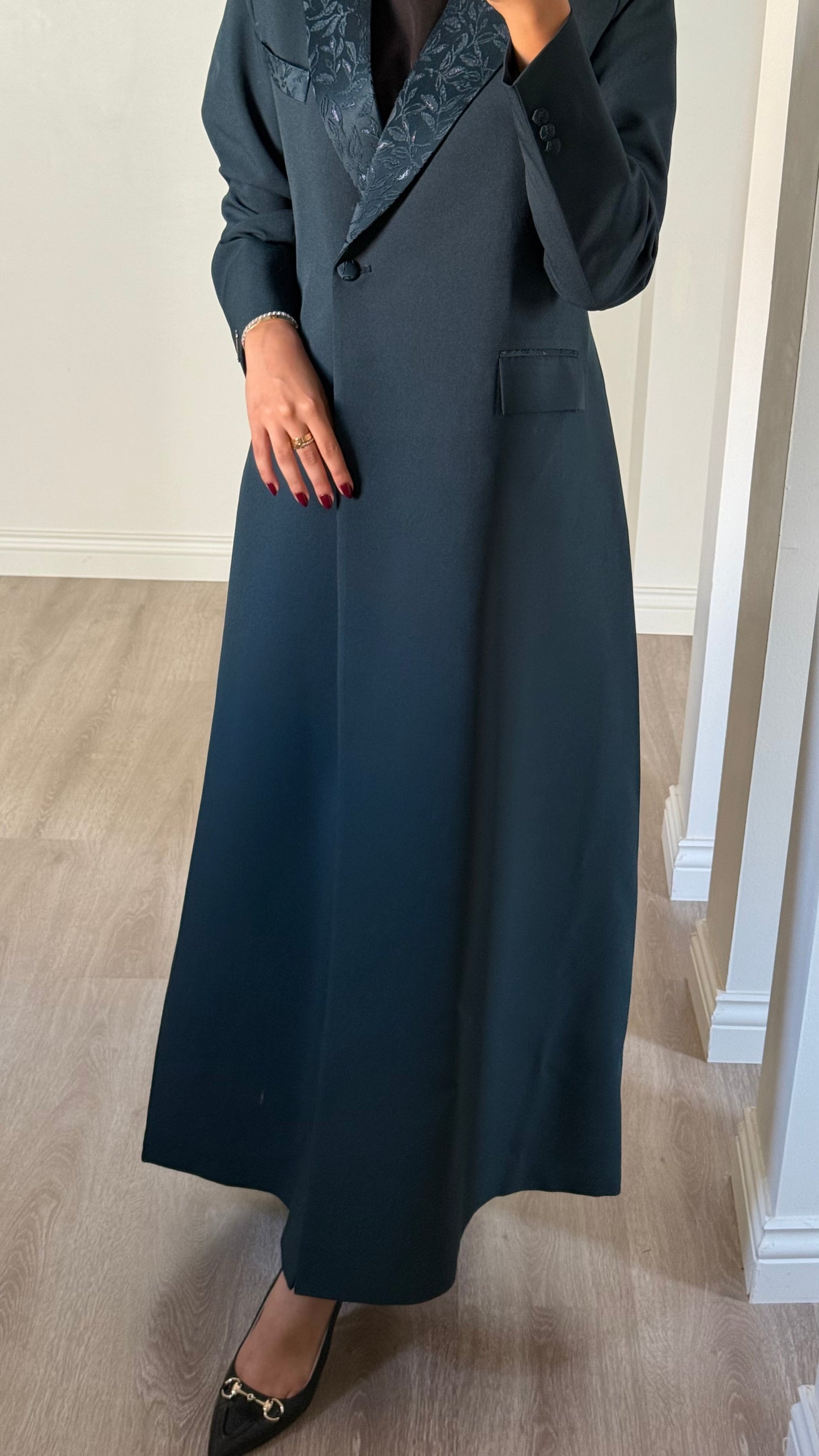 Turquoise green blazer