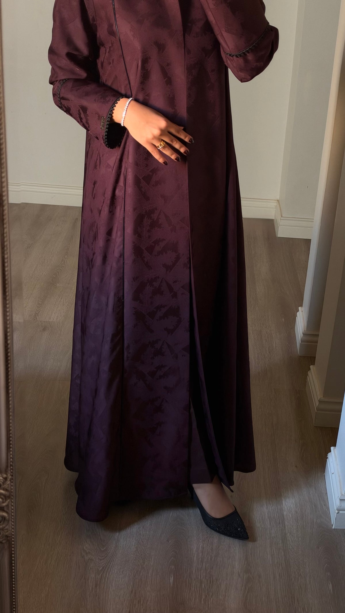 Burgundy Abaya