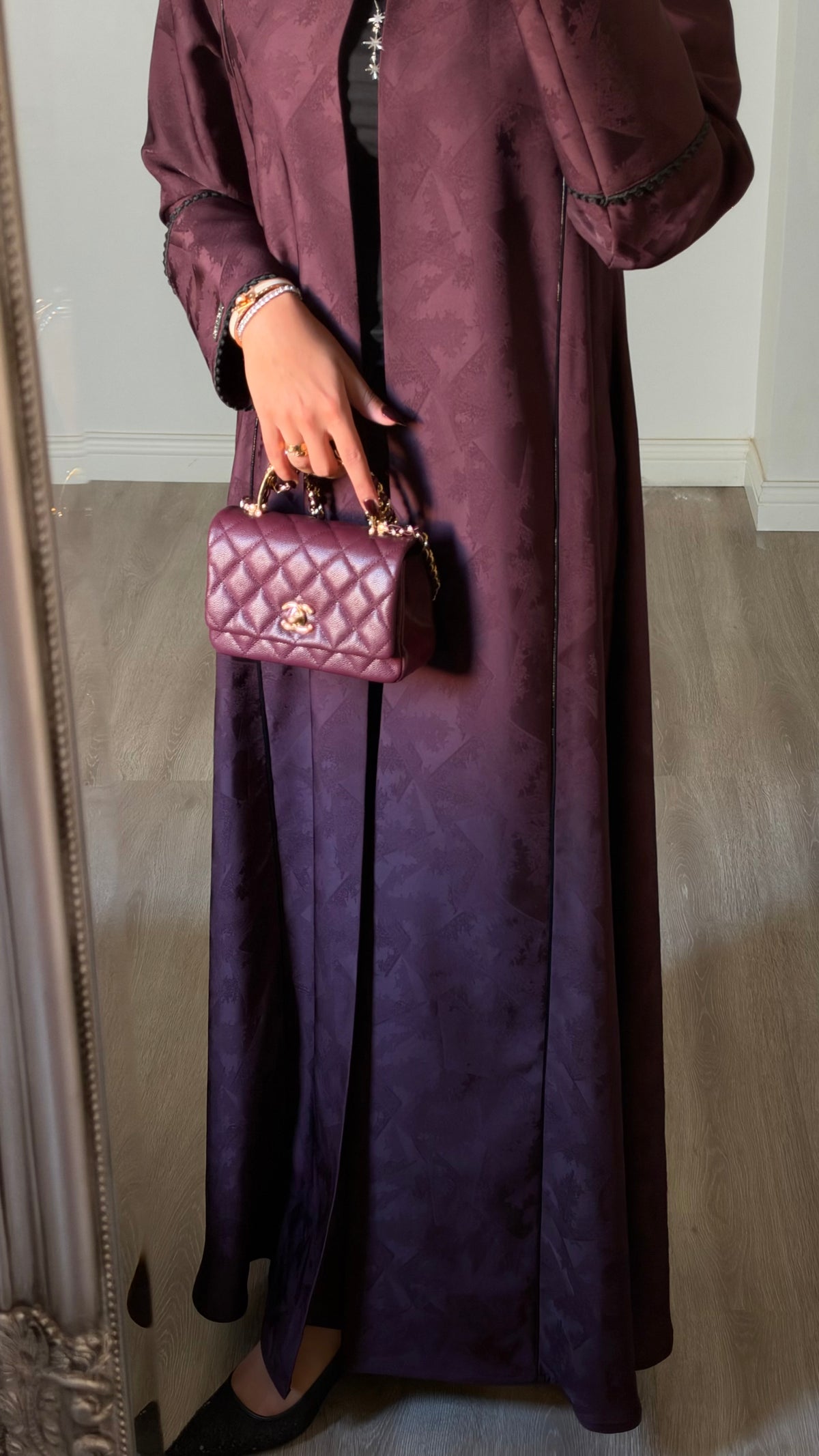 Burgundy Abaya