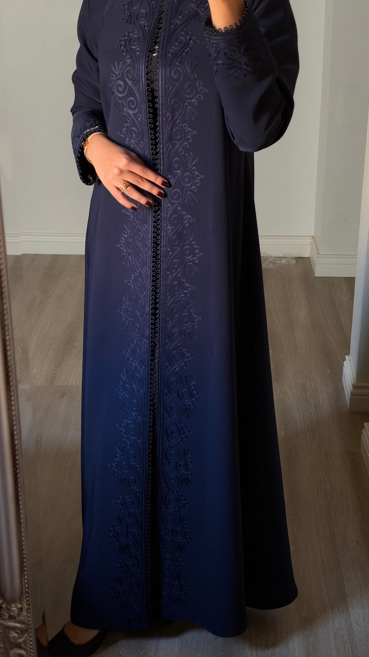 Aveline Navy Abaya